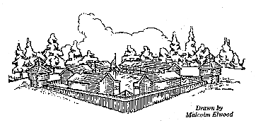 Fort Dearborn as drawn by Malcolm Edward