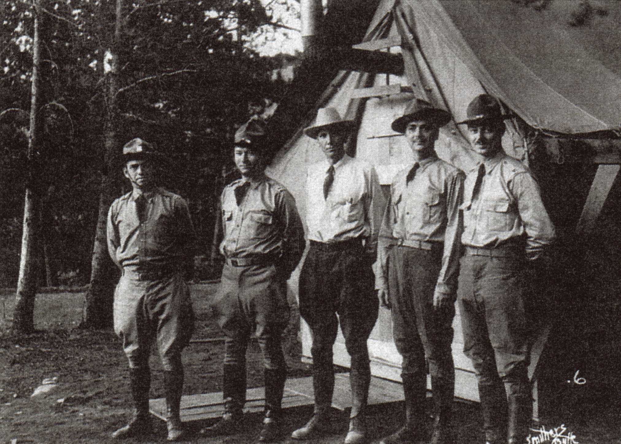 Military leadership at the Wise River CCC camp.