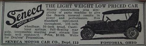 1920 Seneca Motor Car - Touring Ad