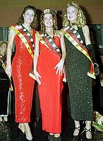 Miss Bayern 96 Manuela Necker (Mittte), 2. wurde Karin Kolodzig (links) 3. Katja Weinberger (rechts