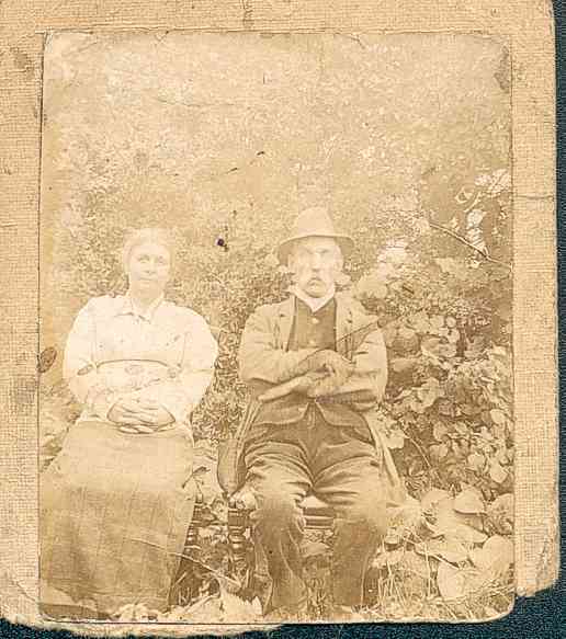 Charles & Fanny HALL, (nee Venables). Married December 1st 1891 at St. Lawrence's, Gnosall.