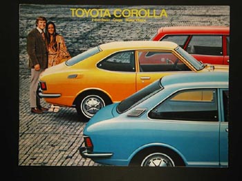 1972 Toyota Corolla: mine looked like the orange one, but in red