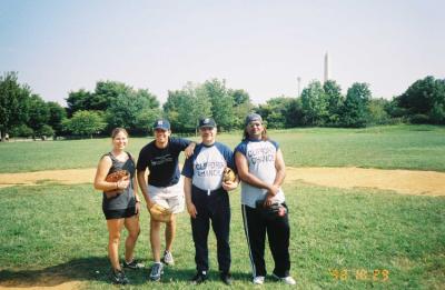 Me (2nd from right) and some New York teammates in DC