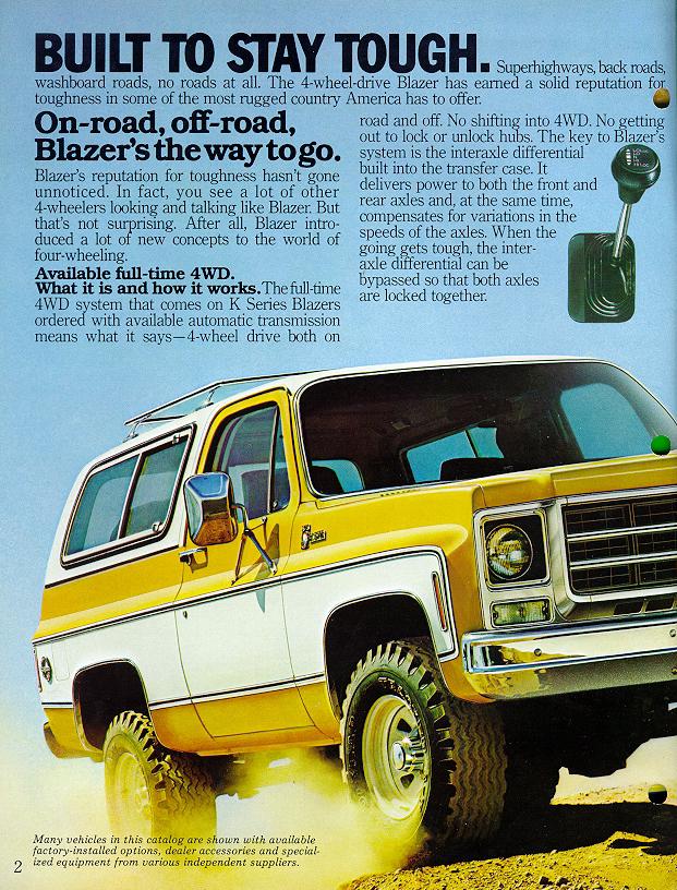 Chevy Blazer Brochures