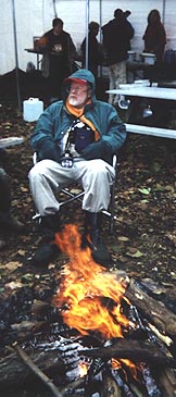 Image of Adult Leader sitting by the fire