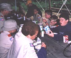 Image of Scouts eating Breakfast