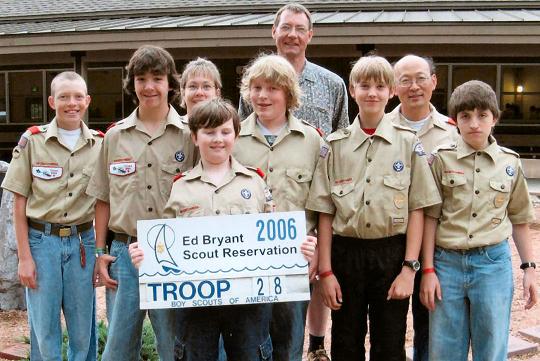 Picture of Scouts at EBSR Summer Camp