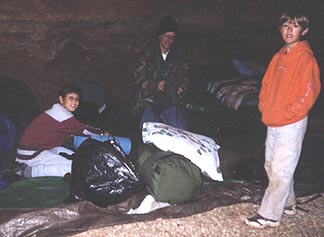 Image of Scouts with Gear in Cave