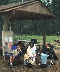 Image of Three Scouts at the Chippewa Camp Site