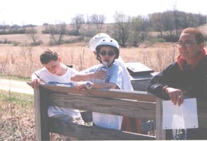 picture of scouts at lookout on trail