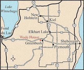Image of Map showing location of Wade House