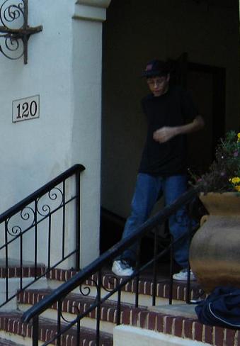 Andrew doin a little dance for us.  He looks so intense