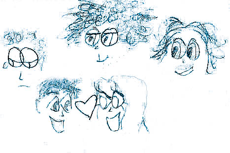 Ashley's artwork, guess who they are...