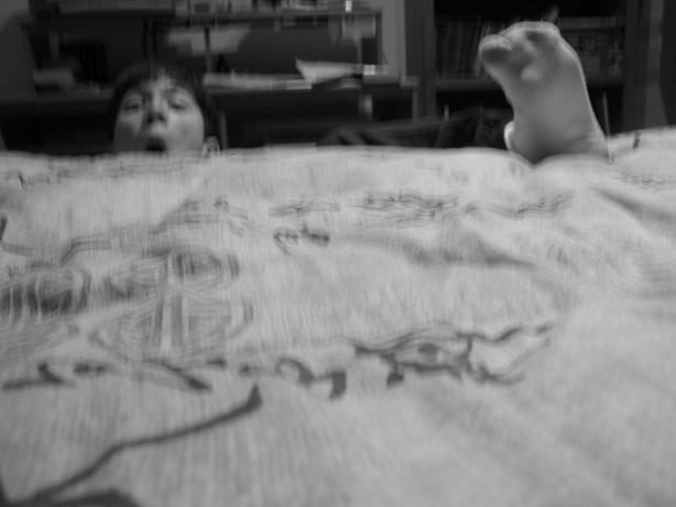 looks like I'm falling off the bed