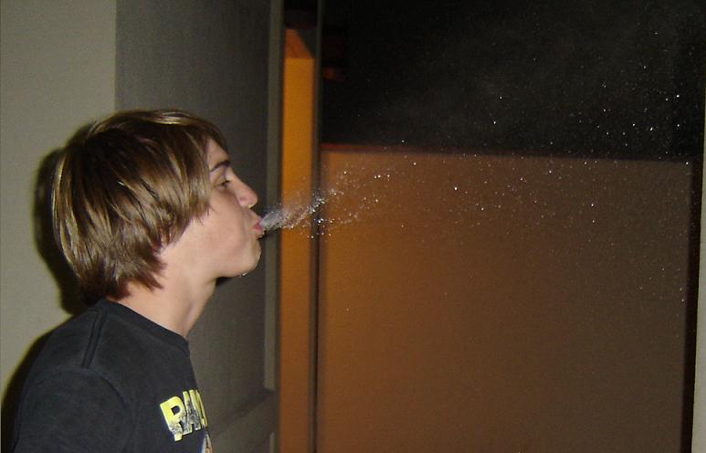 Justin using his new found super power