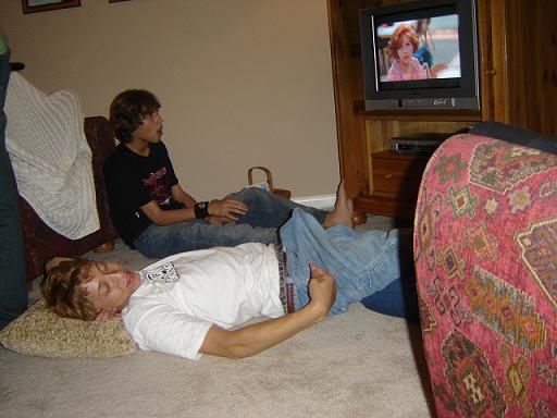 Logan looks like he's enjoying the movie
