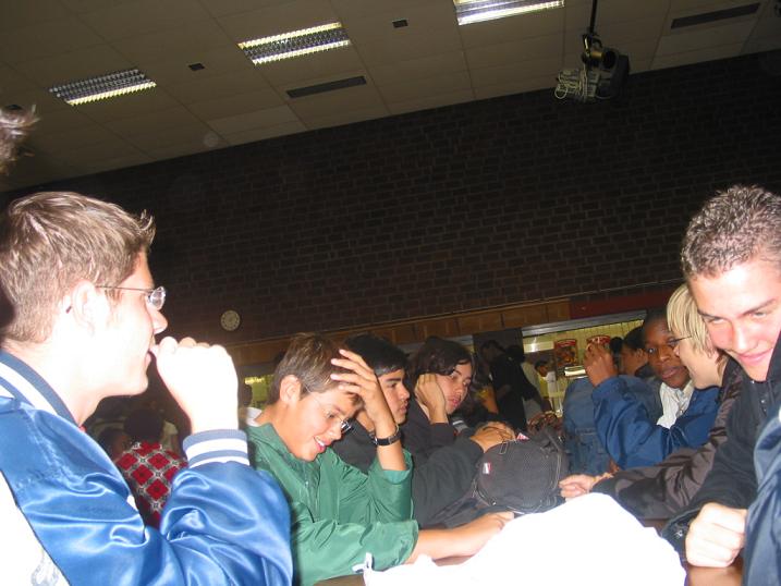 It's colder than a witches tit outside so we're stuck in the lunch room talking about porn, masterbation, and skating