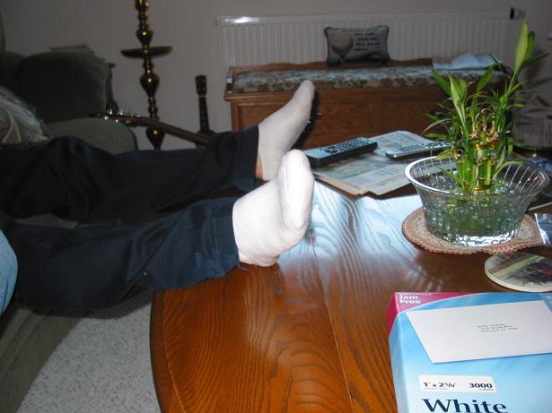 My feet...that's fairly random.