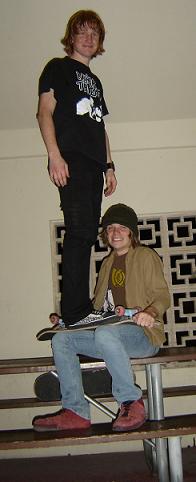 Goodtimes boards are strong, but Justin's legs are not