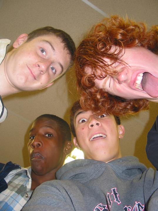 TJ, Jason, Phil, and Waren.  All holdin it down in Mr. Penter's class.
