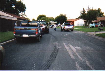 The Skid was an estamated length of 100 feet