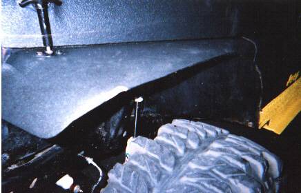 Jeep damage about 10 cents worth or rhino liner where you see a chip in the paint.