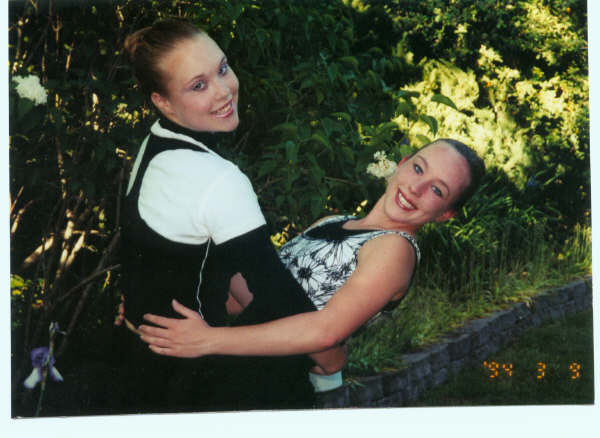 Me and Melissa before a dance recital