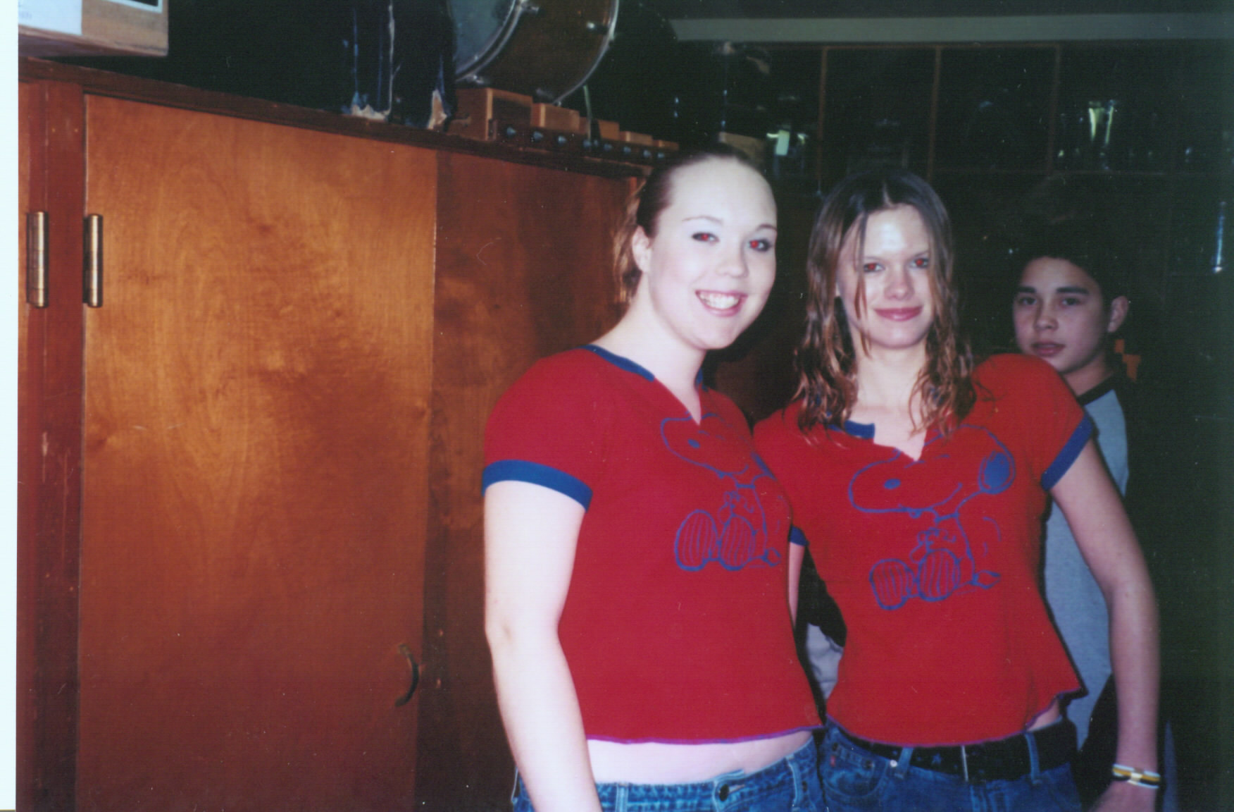 Woah..we have matching shirts! Snoopy rocks! Bad pic of me though I think, oh well