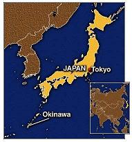 Map of Japan and Okinawa.