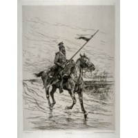 Prussian Uhlan on Patrol, by D�taille.