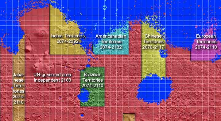  a political map of Mars