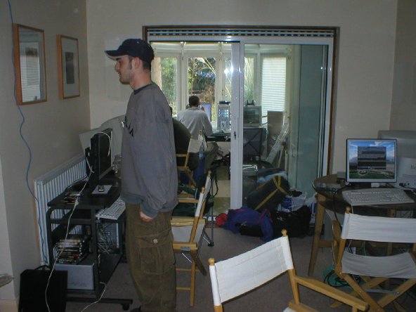 The gaming pit with Nick