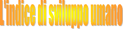 L'indice di sviluppo umano
