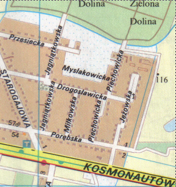 rua Beata -mapa Wroclaw eko-graf 1995