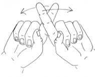BUT.  Cross the index fingers, palms facing out, and draw them apart.  Origin:  Based on the sign for 'different'.  The word but suggests a difference.