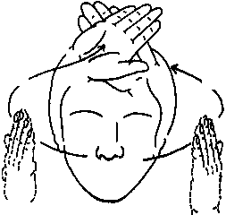 Using both open hands, palm facing in, bring them around in a circle toward you and then pass the right open hand under the left and up.  This sign is made slightly above eye level.