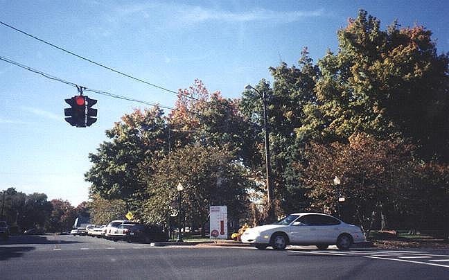 The intersection of Main and Cedar (where north, south, east, and west meet).