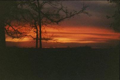 sunset view above the square 