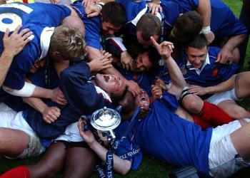 FRANCE winning the "GRAND CHELEM" in 2002 during the VI Nations Tournament