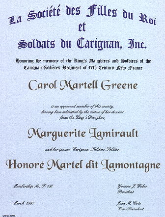 Certificate of descent