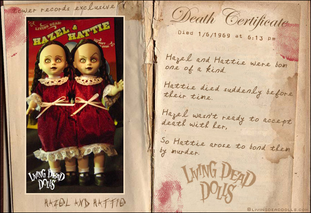 Living dead dolls sales hazel and hattie