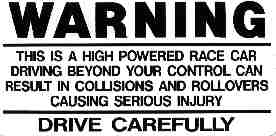 Warning Decal