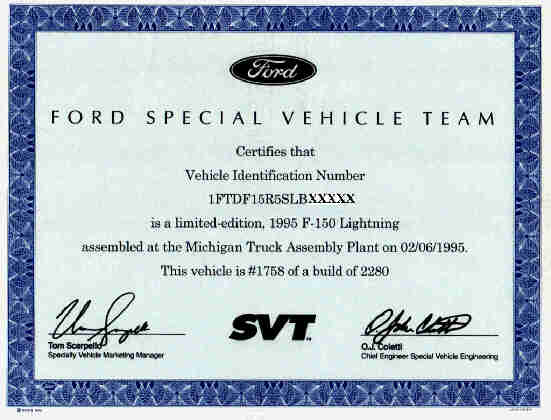SVT Certificate