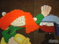 Numbuh 206 pinned against the wall in Operation: F.U.G.I.T.I.V.E.