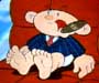 Mr. B (with Numbuh 1-type eyebrows) smoking an age cigar
