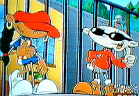 Numbuh 1 smiling and giving a thumbs up to Numbuh 5 at a visit to the zoo.