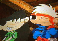 Sally and the leader guy sharing an awkward moment, which often results from hugging people out of joy.