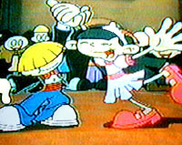 Numbuh 3 and 4 dancing in Operation: D.A.T.E.