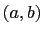 $ (a,b)$