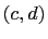 $ (c,d)$